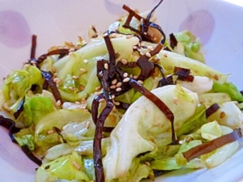 昆布の佃煮で☆キャベツと昆布の和え物